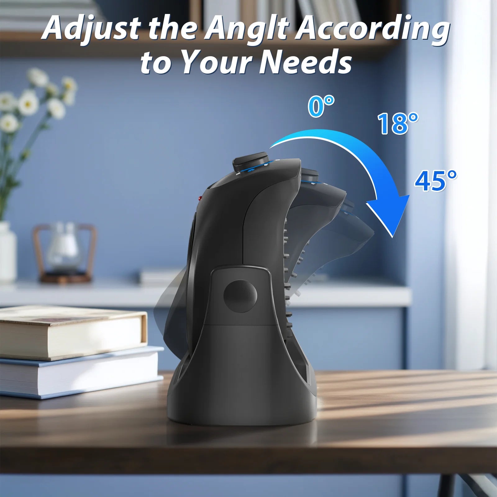 Fan and Heater Combo 2 in 1 Personal Personal Electric Table Fan for Bedroom 1500W, Black