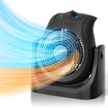 Fan and Heater Combo 2 in 1 Personal Personal Electric Table Fan for Bedroom 1500W, Black